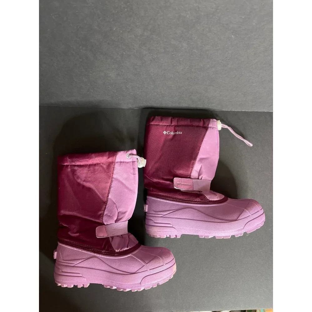 Columbia Big Kids Powderbug Plus Snow Winter Ski Boots Waterproof Purple Size 4